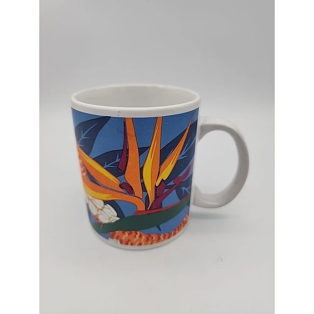 Vintage Island Heritage Hilo Hattie Hawaii Bird of Paradise Pikake Coffee Mug